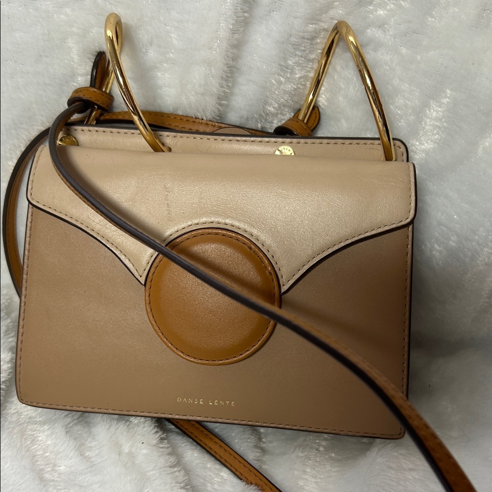 Tan and Brown Crossbody Bag